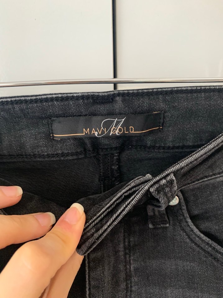 Antrasit Dar Kesim Midi Kot Pantolon - Görsel 2