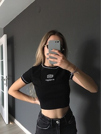 Crop bluz tişört