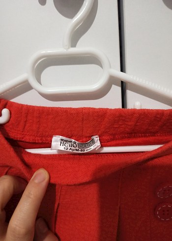 HelloBaby Kız Çocuk Kırmızı Düğmeli Mini Etek