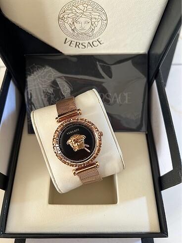 Versace Kadın Hasır Kardon Siyah Kadran Orjinal Kadın Saati