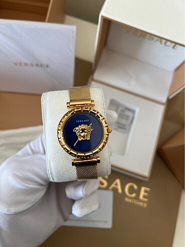 VERSACE ORJİNAL KADIN SAATİ GOLD LACİVERT KADRAN
