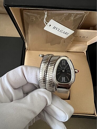 BVLGARİ SERPENTİ SİLVER SİYAH KADRAN KADIN SAATİ