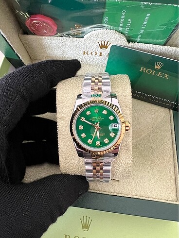Rolex Datejust 33 mm Yeşil Kadran kadın Saati