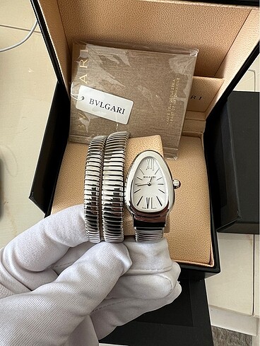 BVLGARİ SERPENTİ GÜMÜŞ BEYAZ KADRAN KADIN SAATİ