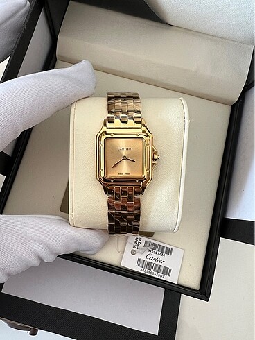 CARTIER GOLD MEDİUM ORJİNAL KADIN SAATİ