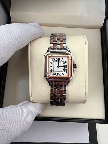 CARTIER MEDIUM ORJİNAL ROSEGOLD GÜMÜŞ KADIN SAATİ