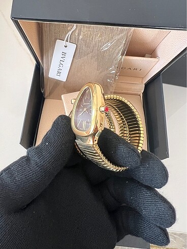  Beden altın Renk Bvlgari Serpenti Gold Orjinal Kadın Saati