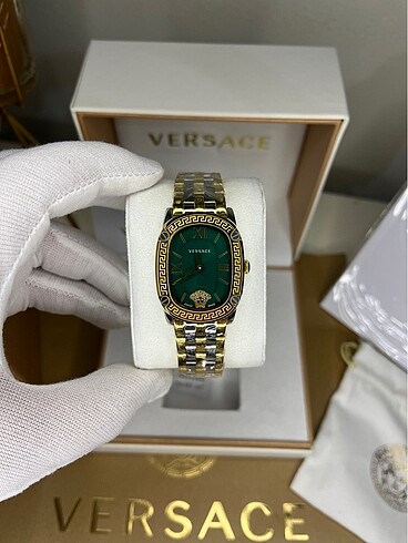 VERSACE GOLDGÜMÜŞ YEŞİL KADRAN KADIN SAATİ