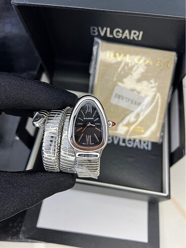 Bvlgari Serpenti Gümüş siyah Kadran Kadın Saati