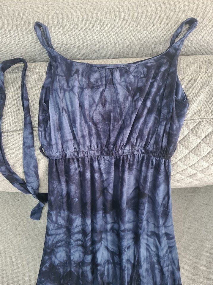 Lacivert Uzun Elbise - Görsel 3