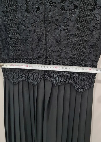 Dantel İşlemeli Siyah Uzun Kollu Gotik Elbise - Görsel 5