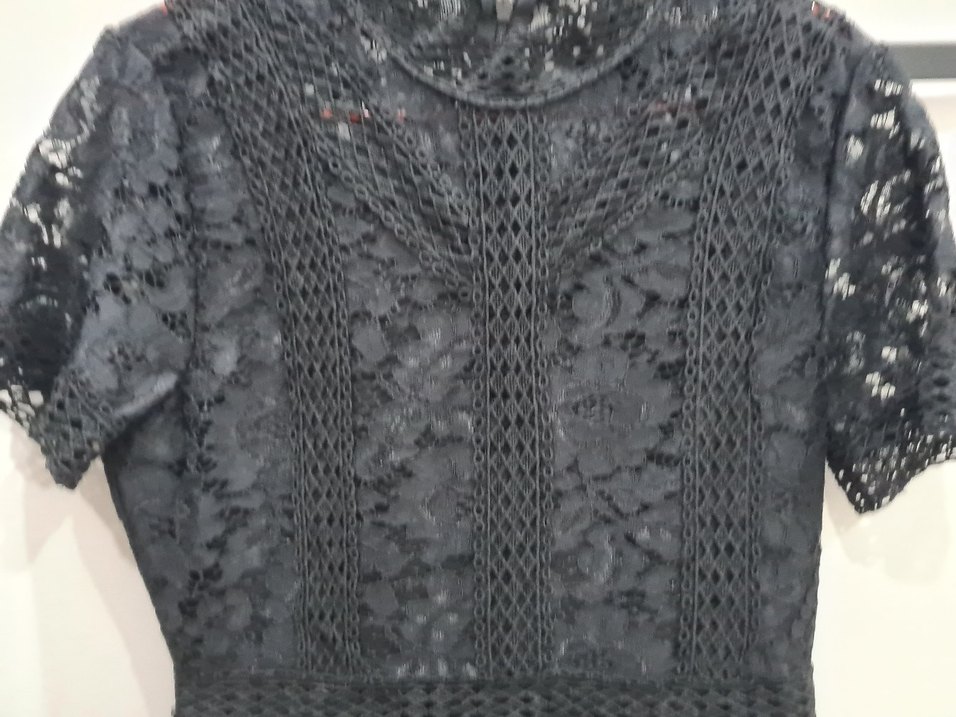 Dantel İşlemeli Siyah Uzun Kollu Gotik Elbise - Görsel 3