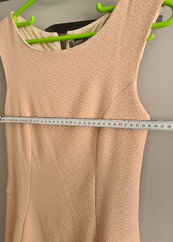 pudra pembe Kolsuz Kadın Elbise - Görsel 3