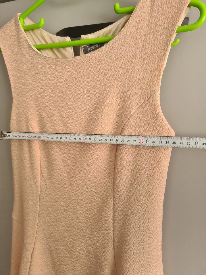 pudra pembe Kolsuz Kadın Elbise - Görsel 3