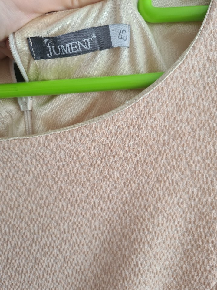 pudra pembe Kolsuz Kadın Elbise - Görsel 2