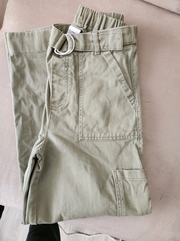 Kemerli Keten Pantolon - Görsel 2