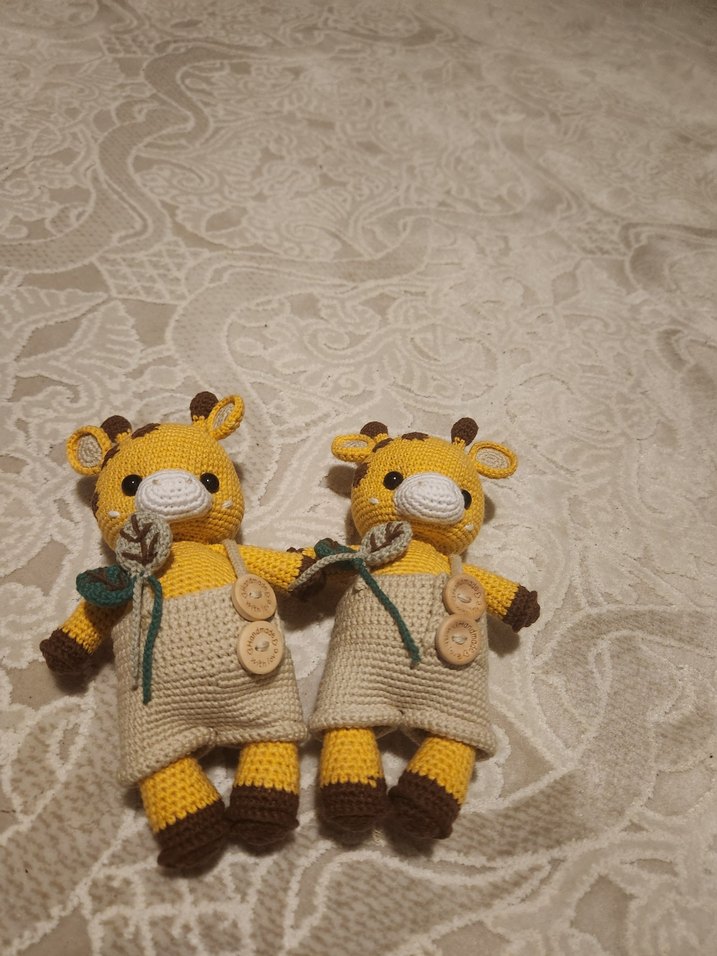 Renkli El Örgüsü Zürafa Peluş Oyuncak - Görsel 3