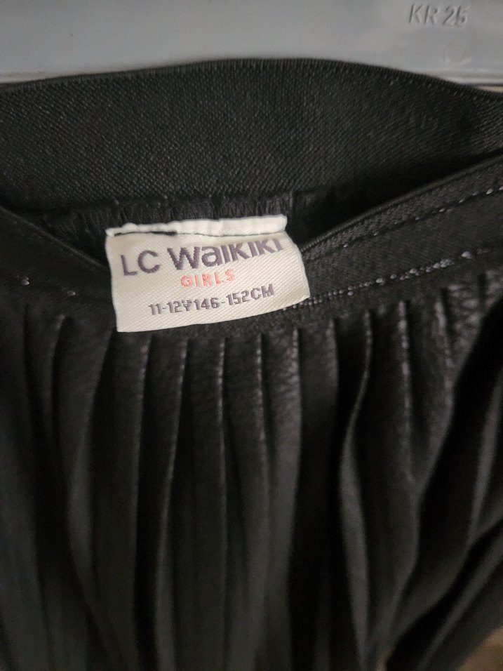 Kız Çocuk Pilili Siyah Gri Etek - Görsel 3