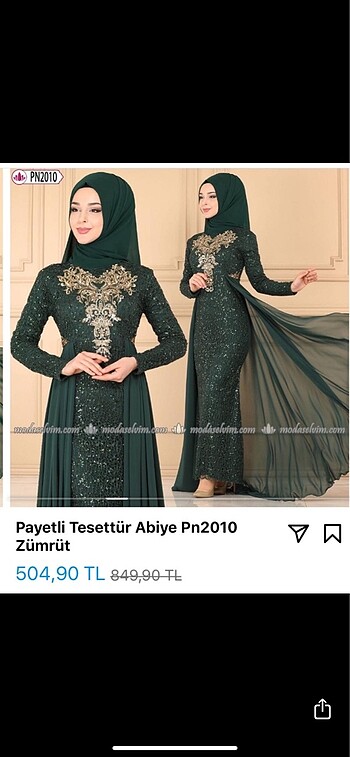 Moda selvim payetli abiye