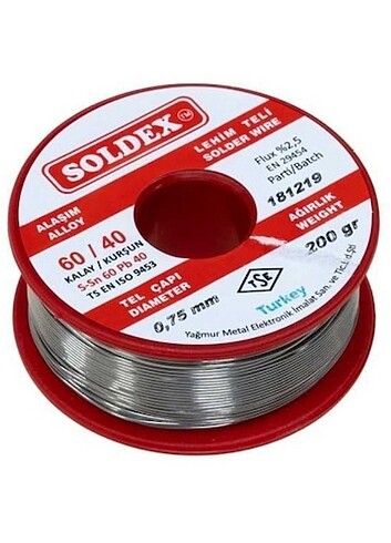 Diğer Soldex 200G Sn60 Pb40 0,75mm Lehim Teli
