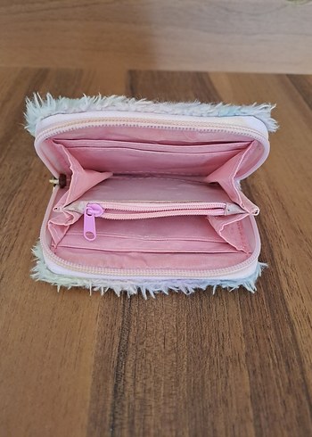 Pastel Renkli Peluş Çocuk Cüzdanı - Görsel 5