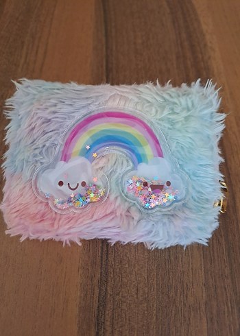 Pastel Renkli Peluş Çocuk Cüzdanı - Görsel 4