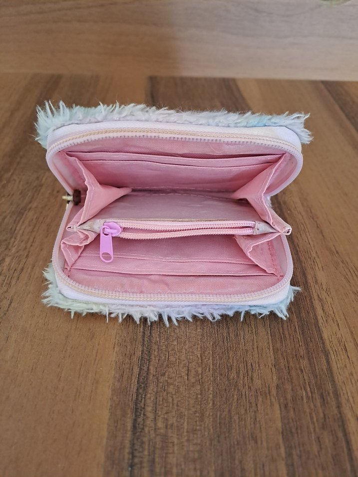 Pastel Renkli  Peluş Çocuk Cüzdanı - Görsel 5