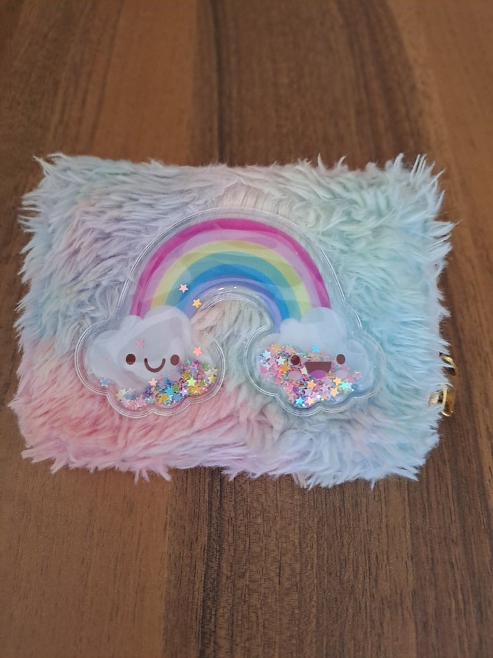 Pastel Renkli  Peluş Çocuk Cüzdanı - Görsel 4