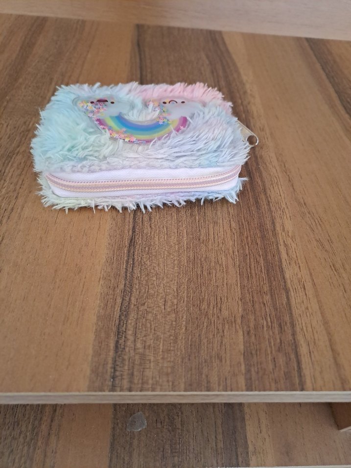 Pastel Renkli  Peluş Çocuk Cüzdanı - Görsel 3