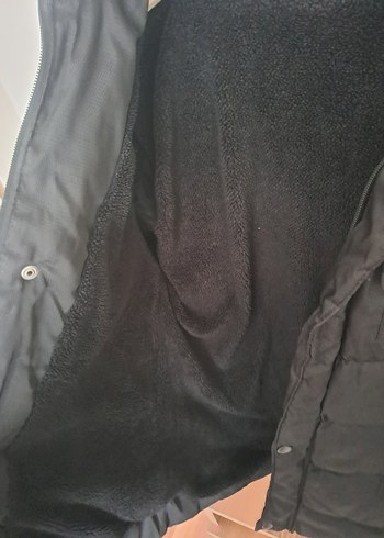 Siyah Erkek Çocuk Midi Boy Kürklü Mont - Görsel 5