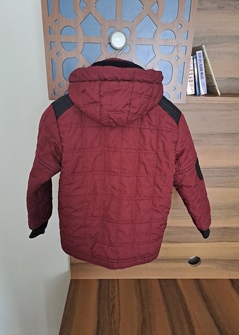 Bordo Erkek Çocuk Fermuarlı Mont - Görsel 5