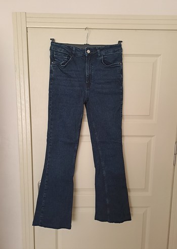 Kadın Lacivert Midi Denim Pantolon