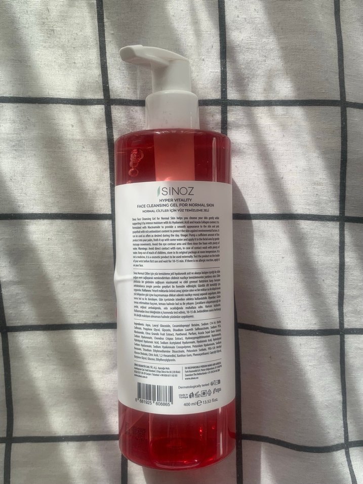 SİNOZ Hyper Vitality Yüz Temizleme Jeli - Görsel 2