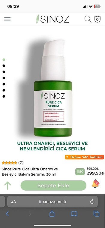 Sinoz Pure Cica Serum - Görsel 5