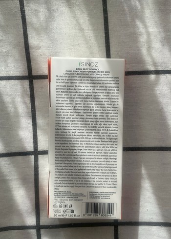  Beden Sinoz Koyu Leke Kontrolü SPF 50 Güneş Kremi