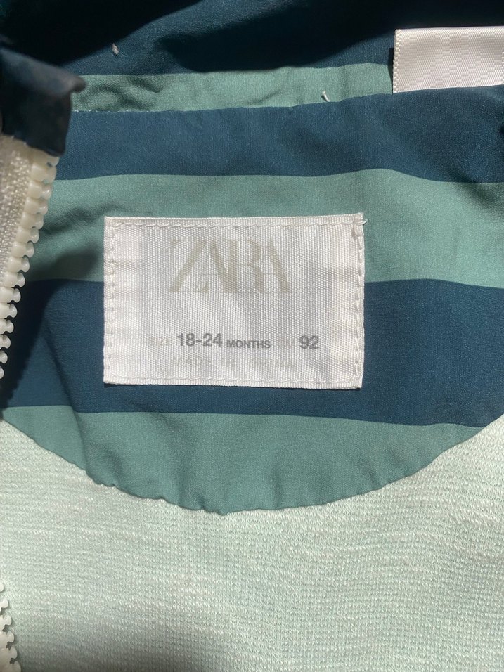 Erkek Çocuk Mavi Çizgili Kapüşonlu Mont - Görsel 2