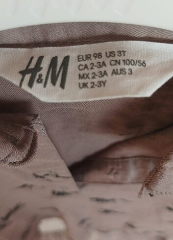 H&M den uzun gömlek