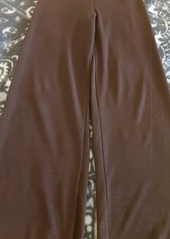 Kadın Kahverengi Pilili Uzun Kumaş Pantolon - Görsel 2