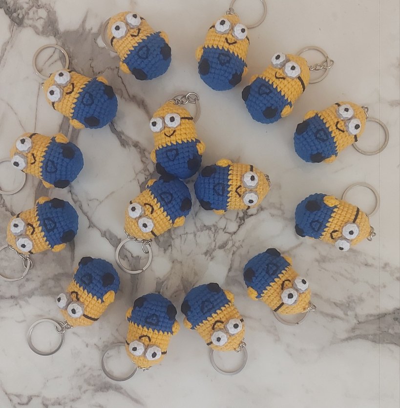 Amigurumi Minion Anahtarlık - Görsel 2