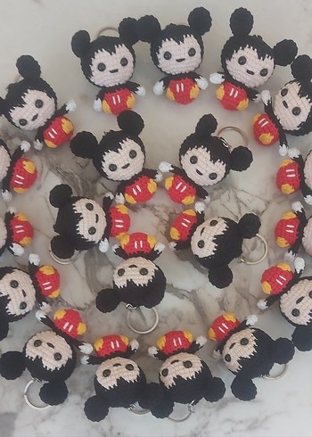 Amigurumu mickey anahtarlık - Görsel 2