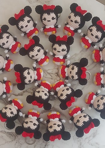 Amigurumi minnie maus Anahtarlık - Görsel 2