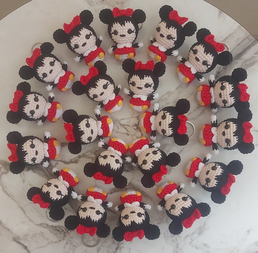 Amigurumi minnie maus Anahtarlık - Görsel 2