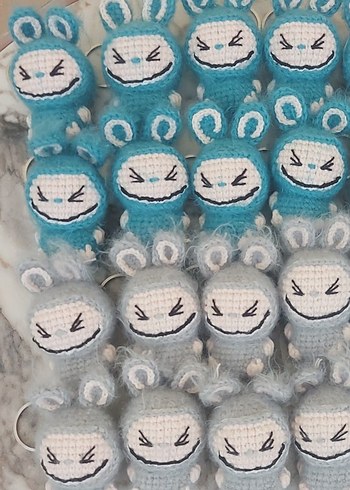 amigurumi labubu anahtarlık - Görsel 2