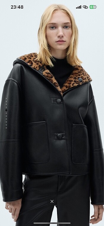 m Beden Mango leopar ceket