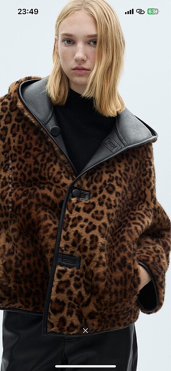 m Beden kahverengi Renk Mango leopar ceket