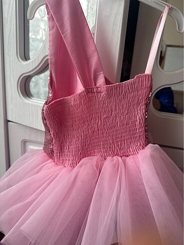 7 Yaş Beden mor Renk Barbie elbise
