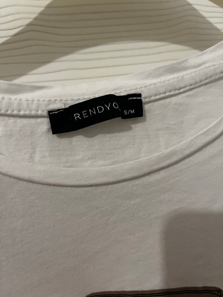 Baskılı Beyaz Kadın Tişört - Görsel 2