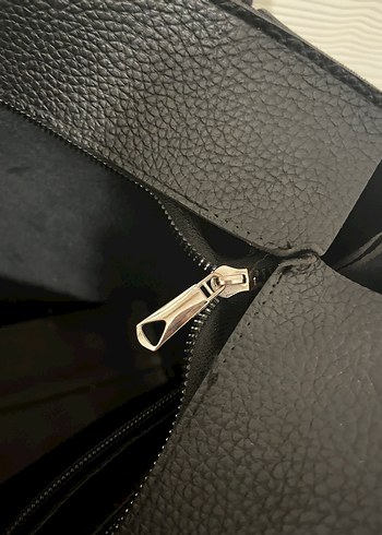 Siyah Deri Minimalist Kadın Çanta - Görsel 2