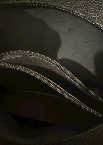 Siyah Deri Minimalist Kadın Çanta - Görsel 3