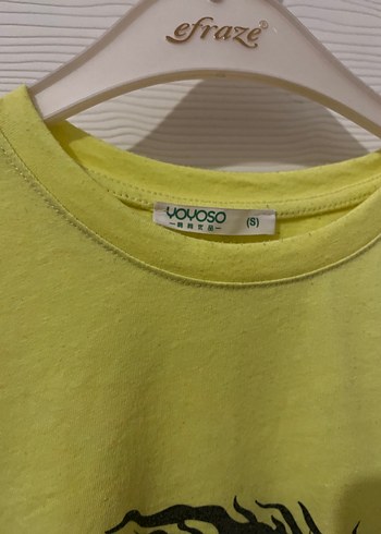 Sarı Baskılı Kadın Tişört - Görsel 3